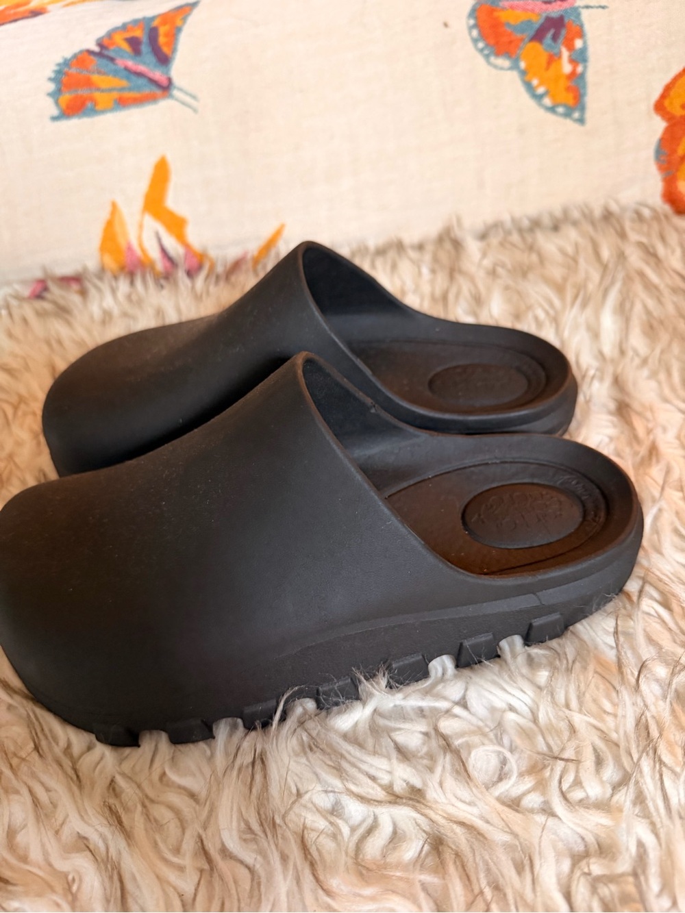 Free People Black Slip-On Clog Shoes